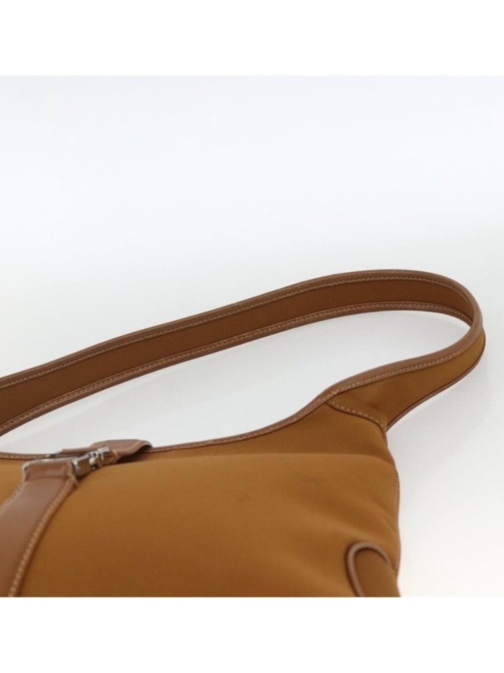 Authentic Salvatore Ferragamo Shoulder Bag Nylon Brown Silver - Picture 3 of 16